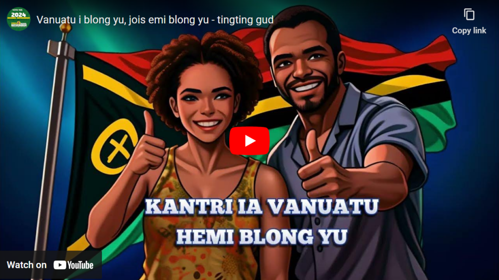 Vanuatu i blong yu mo jois emi blong yu