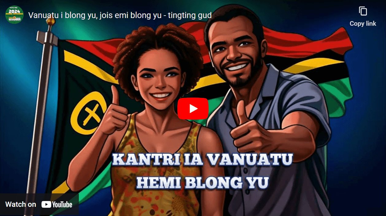 Vanuatu i blong yu mo jois emi blong yu